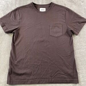 Jason Wu T Shirt Tee Mens Medium Brown Pocket Short Sleeve Crew Neck Casual